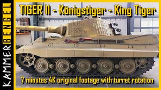 Tiger II - Königstiger - King Tiger 4K original footage and turret rotation