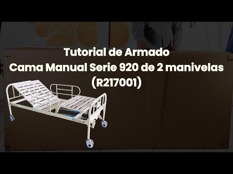 Cama Manual Económica Serie 920 de 2 Manivelas de Acero - Color Blanco
