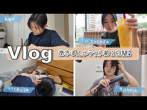 ★Vlog★あきぽん今回はやる気です！テスト前の2日間！