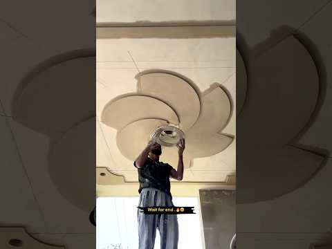 New & beautiful fan point flower POP ceiling design 🔥😍plus minus pop ceiling design #art #shorts