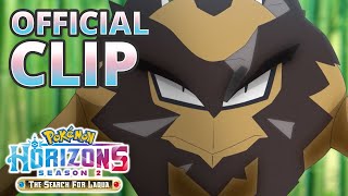 A Battle of Strength with Kleavor | Pokémon Horizons: Season 2 | Official Clip