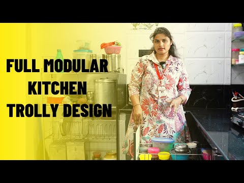 Full modular kitchen trolly design | How to make modular kitchen | Kitchen trolly Removable