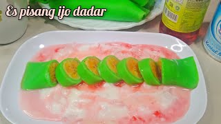 RESEP ES PISANG IJO DADAR TAK KALAH ENAK DENGAN YANG DIKUKUS