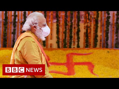 India PM Modi leads temple rituals at divisive holy site