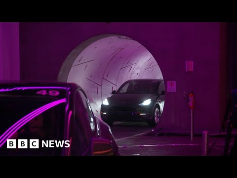 Elon Musk’s Boring Company builds tunnel to transport Teslas – BBC News