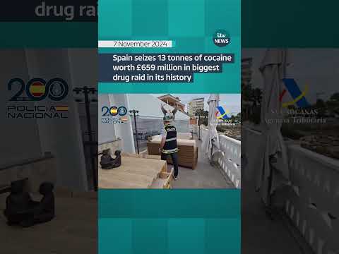 Spain seizes 13 tonnes of cocaine worth £659m in biggest drug raid in its history #itvnews #shorts