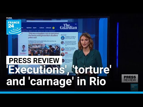 YouTube video thumbnail: 'Executions', 'Torture' and 'Carnage' in Rio de Janeiro Deadly Police Raid