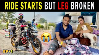 Leg Broken 😭 Pehle din hi DELHI TO PEHALGAM 815 km Laga di |  Ep-1