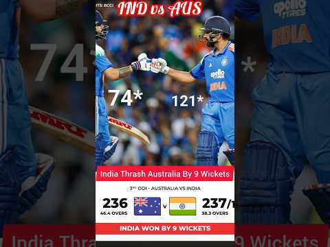 India🔥Thrash Australia By 9 Wickets🔥#cricket #shorts