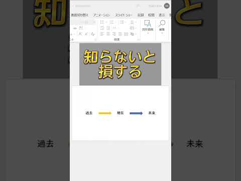 【パワポ仕事術】矢印記号を複数作るとき、よくやりがちな行動とテクニック。 #shorts