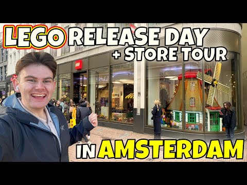 LEGO Store RELEASE DAY Shopping in Amsterdam | LEGO Store Tour + Minifigure Factory