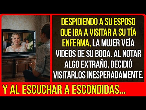 La mujer estaba viendo videos de la boda y, al notar algo extraño, decidió visitar inesperadamente