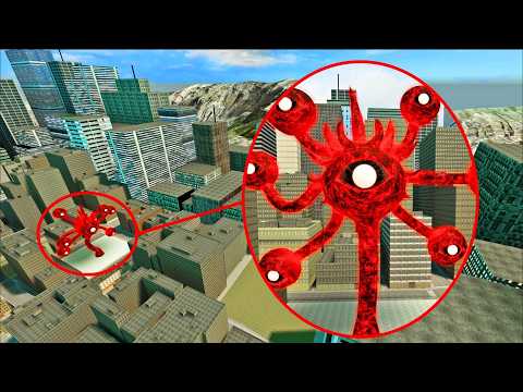 Un DRON capta a WATER EYE TOWER MUTANTE en la CIUDAD | Garry's Mod Sandbox