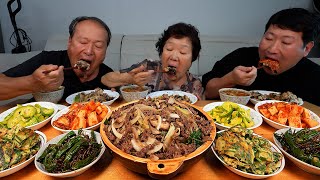 불고기부터 오이냉국, 곤드레밥까지 직접 키운 재료들로 한상 가득 채운 집밥! (Homemade Korean Bulgogi) 요리&먹방!! - Mukbang eating show