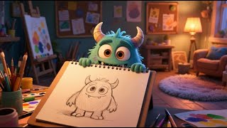 Adorable Little Monster Art – Follow Along & Draw!