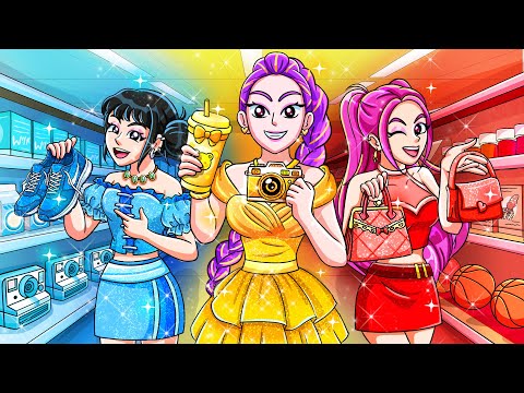 BUYING Everything in ONE COLOR for 24 Hours | KPop Demon Hunters Animation