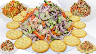 ENSALADA de ATÚN con VERDURAS 🥗 | 2 Recetas Fáciles, Saludables y Económicas