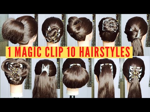 DIY 10 Hairstyles with 1 Magic Hair Clip #hairstyle