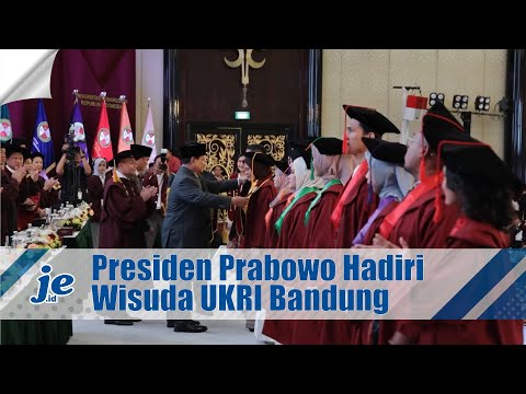 Moment Presiden Prabowo Hadiri Wisuda dan Pengukuhan Mahasiswa di UKRI Bandung