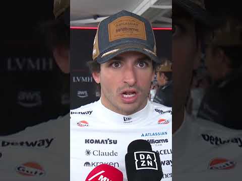 Carlos Sainz reacciona a la maniobra de Lindblad en la salida