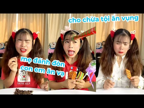 Tổng hợp video siêu hài hước vui nhộn, con em văn vạ bị mẹ xử no đòn, chị phát hiện con em ăn vụng