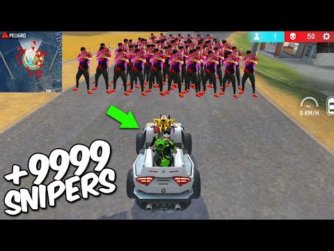 999 SNIPERS VS 1 AUTO EN FREE FIRE! 😱 *gracioso* MOMENTOS GRACIOSOS FREE FIRE