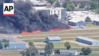 Plane crash in Montana sparks fire but no serious injuries