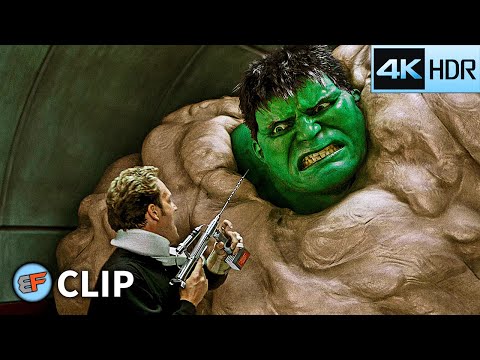 Hulk Escapes Military Base - Underground Laboratory Scene | Hulk (2003) 4K HDR Movie Clip