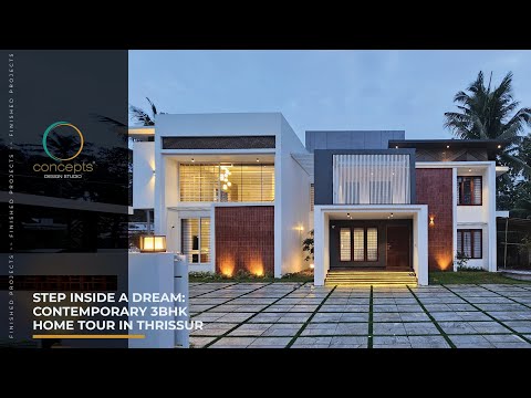 Step Inside a Dream: Contemporary 3BHK Home Tour in Thrissur | Concepts Design Studio