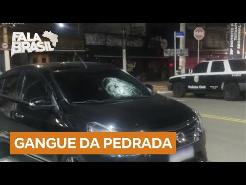 Gangue da pedrada ataca motorista de aplicativo em São Paulo