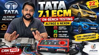 Tata Altroz & Nexon 7.1 ECM On-Bench Testing | Key & Immobilizer Test Using CAN PRO