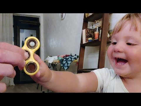 Cute Baby wants to Play with Spinner - Babies Funniest Home Video 2020
