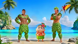Franklin & Shinchan Trapped on a Secret Island in GTA 5!