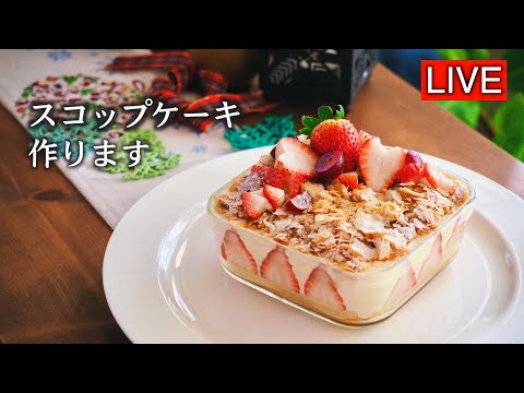 プレミアムなスコップケーキを作ります【LIVE配信】