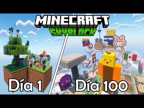 100 DÍAS en un SKYBLOCK con 100 SUSCRIPTORES en MINECRAFT