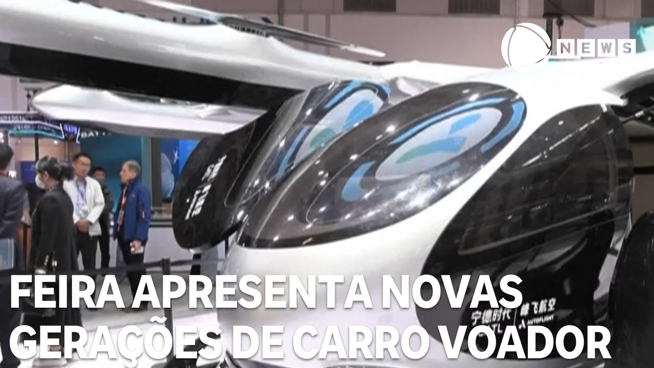 Feira apresenta novas gerações de carro voador na China