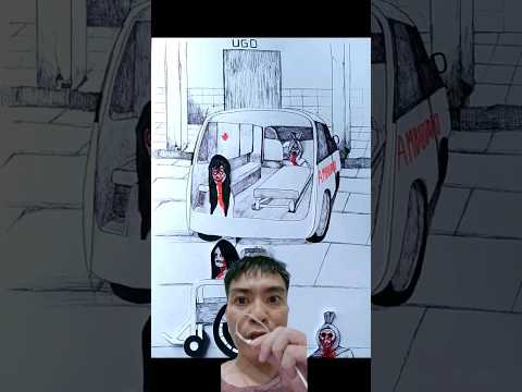 Xe Cấp Cứu Toàn Là Ma #art #automobile #drawing #artist #painting #bhoot #ambulanseram #halloween