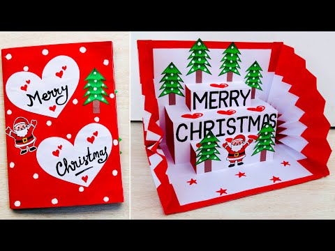 DIY Christmas pop-up card // Christmas greeting card making easy // Merry Christmas card