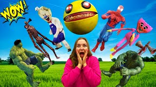 Spiders,Siren Head, Cartoon Cat Pacman, Lonf Leg #sirenheadhulk #funny