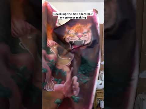 Revealing my 6 foot painting #shorts