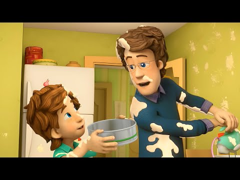 ¡Tom Thomas y Papá hacen un gran desorden en la cocina por accidente! | Los Fixis