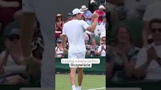 HUBERT HURKACZ PO ZWYCIĘSTWIE Z CASPEREM RUUDEM W PIERWSZEJ RUNDZIE WIMBLEDONU 2026