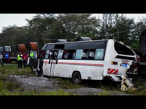 YouTube video thumbnail: Several People Killed as Train and Bus Collide in Kenya