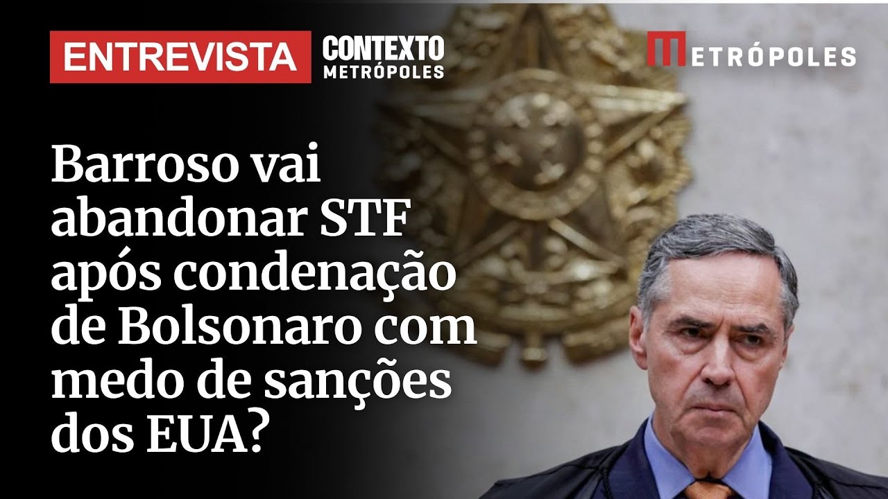 Barroso abandona STF após condenação de Bolsonaro com medo de sanções dos EUA Recondo comenta