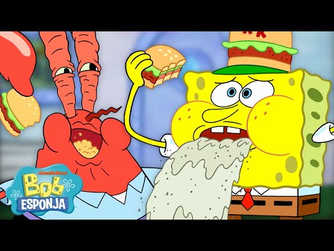 Bob Esponja | Cada Cangreburguer MALA que Bob Esponja ha servido 🍔 | Compilación | Español