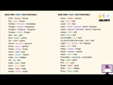 english irregular verbs french translation pdf