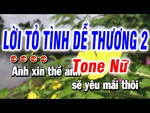Karaoke Lời Tỏ Tình Dễ Thương 2 Nhạc Sống Tone Nữ | Bảo Hưng