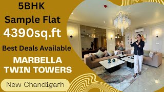 5 BHK Luxury Flats 0km From Chandigarh | Marbella Twin Towers New Chandigarh | Sample Flat Tour