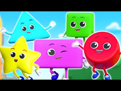 Five Little Shapes  + More Learning Videos & Nursery Rhymes for Kids