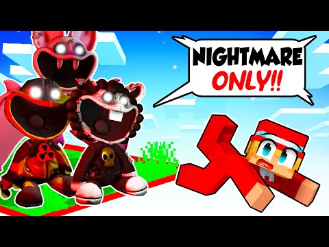 Locked One ONE CHUNK with NIGHTMARE CRITTERS In Minecraft!